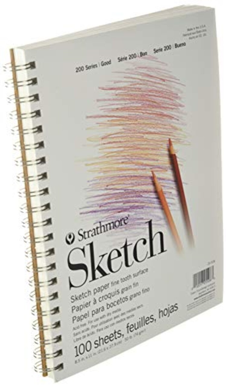 25-508 STR-025-508 100 Sheet Sketch Pad, 8.875 by 11", 8.5"x11", White